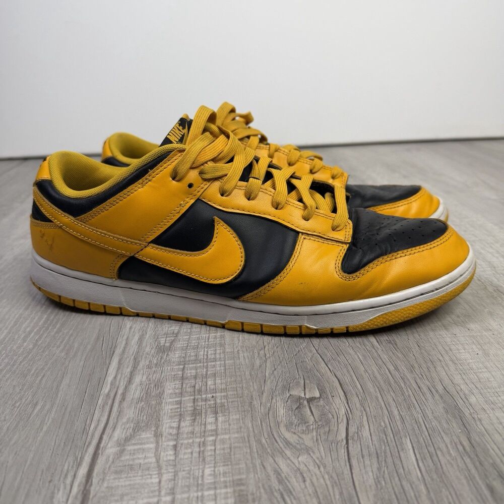 Nike Dunk Low "Goldenrod" Black/Yellow Iowa Men's Size 14 DD1391-004 Pirates C - Picture 4 of 11